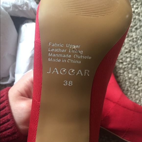 Jaggar red sock booties - Picture 3 of 4